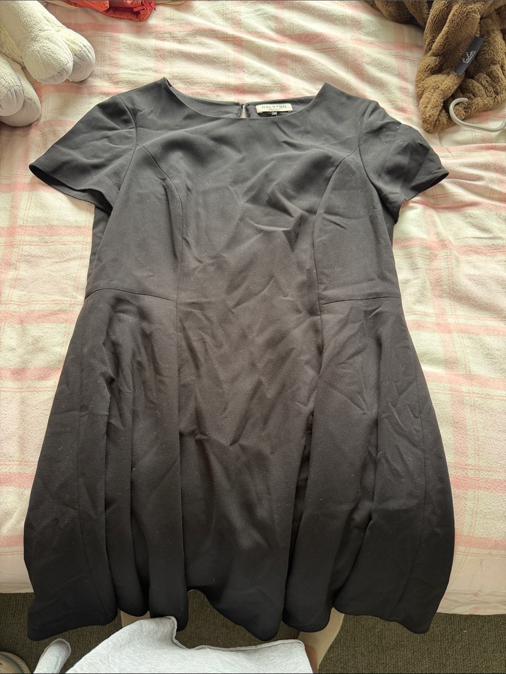 Halston Heritage Black Midi Dress